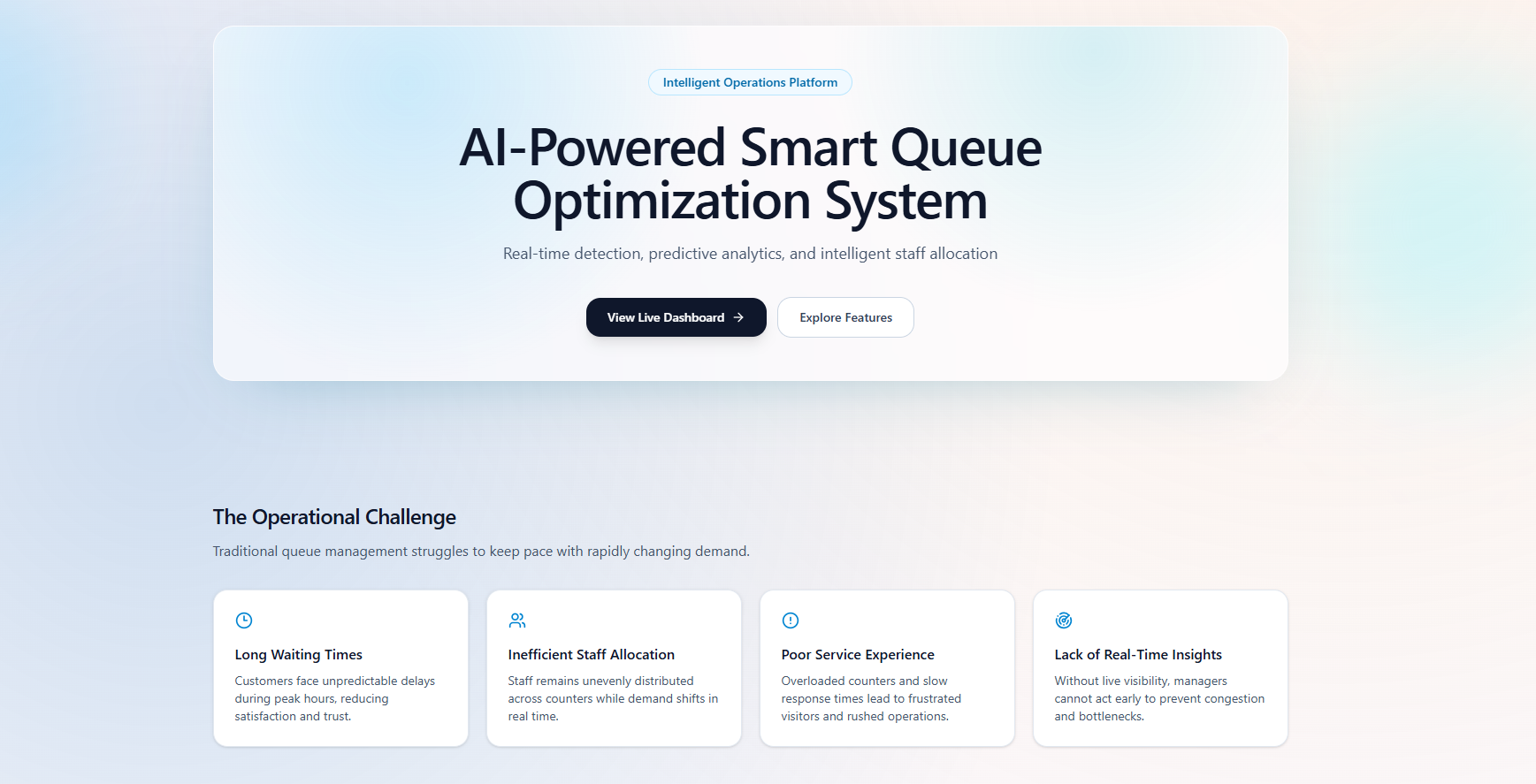 SmartQueue - AI-Based Real-Time Queue Prediction & Workforce Optimization